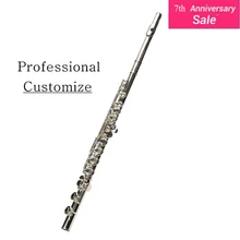 2018 New 16 Holes C Tune With E Key Flute Openings Silver Plated Flute Profissional Instrumentos For Students With Accessories