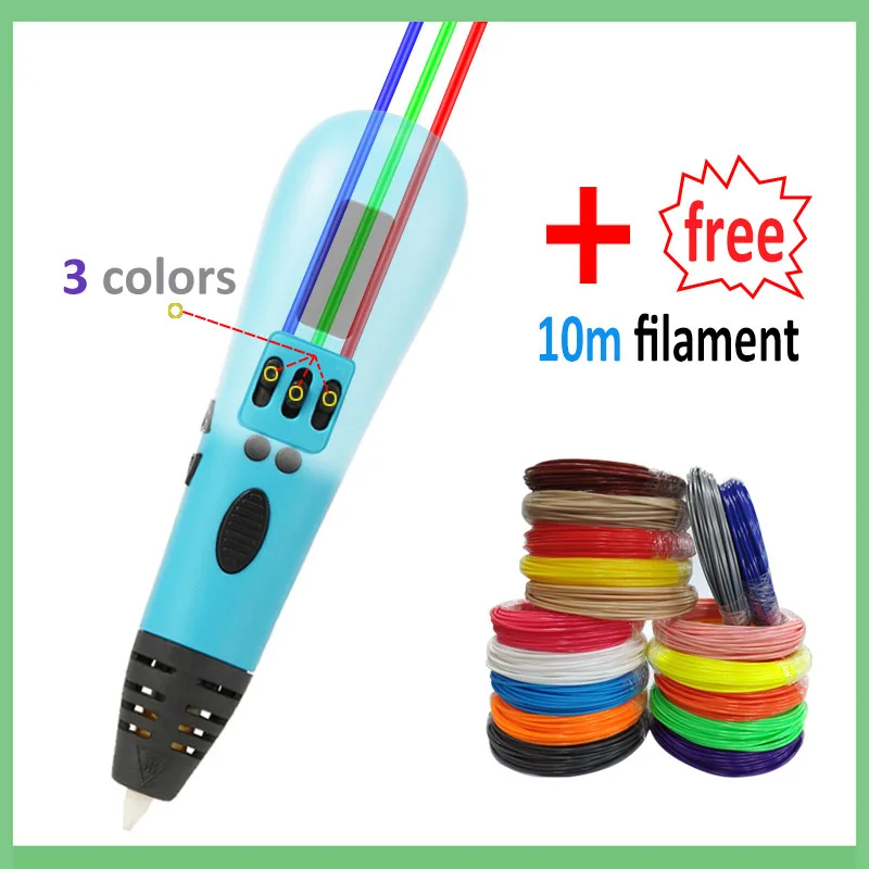

3D pen support 1.75mm ABS and PLA filament diy drawing pen with OLED display printing pen 3 D printer pen