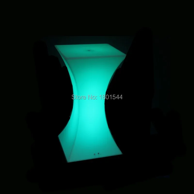 

45*45*110cm event party use rgb coloured illuminated bar lounge furniture ,glowing furniture