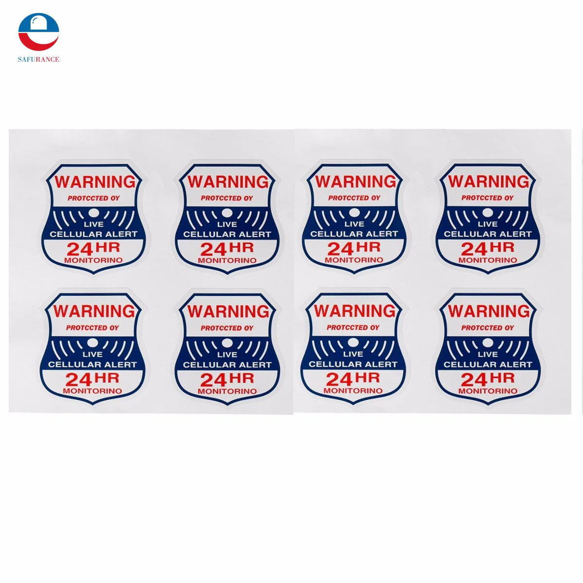 Buy 8pcs Alarm Burglar Security Surveillance Stickers
