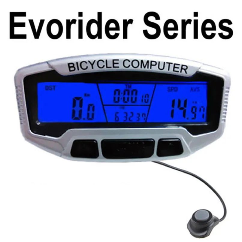

New bike computer Bicycle Cycle Computer Bike Speedo Odometer Bicycle Speedometer Backlight ciclocomputador Blue luminous #2s10