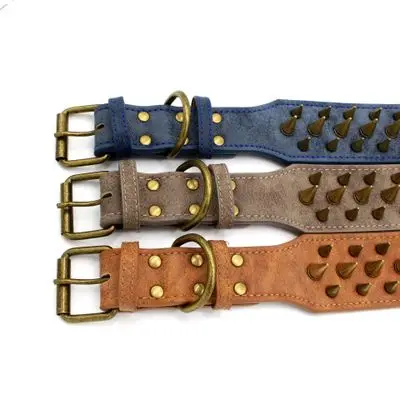 

Creative retro hot new spike pet collar anti-bite rivet large dog collar pet supplies three styles, fashion strong