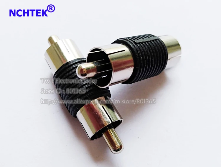 

NCHTEK Male RCA to Male RCA Audio Coupler (M/M)/Free shipping/50PCS