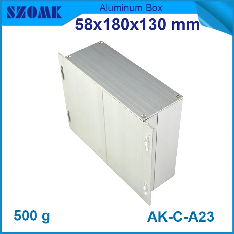 

10 pieces a lot, szomk silver aluminum housing enclosure for power supply box 58*180*130mm