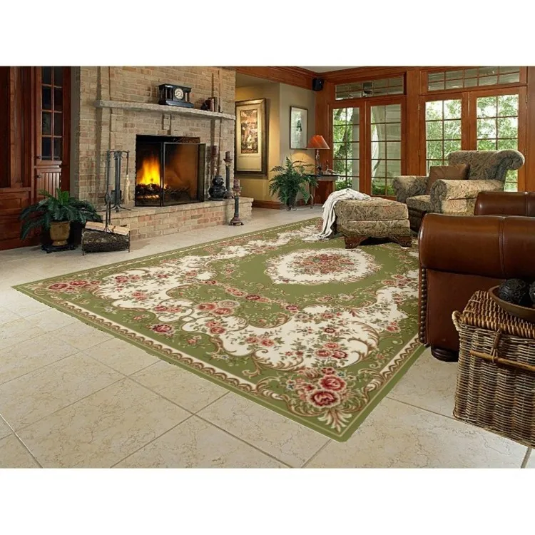 Green fresh fashion rustic living room coffee table carpet home bedroom