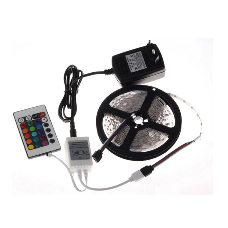 Светодиодная лента RGB 5 м 10 (2*5 м) SMD 3528 2835 светодиодный светильник с ИК пультом