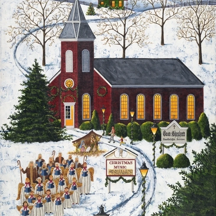 Shepherds And Angels Poster Print by Art Poulin (24 x 32)