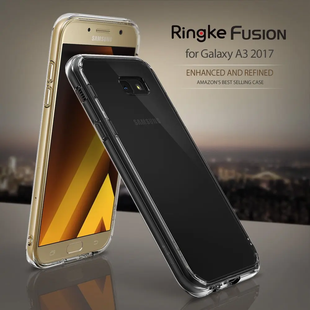 

Ringke Fusion For Galaxy A3 2017 Case Tpu and Clear Back Hybrid Mobile Phone Case Silicone for Galaxy A3 Case