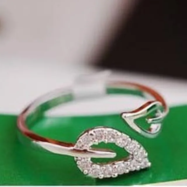 2017 new two anti-drilling leaves retro Korean female couple rings jewelry influ 2017 new two anti-drilling leaves retro Korean female couple rings jewelry influ