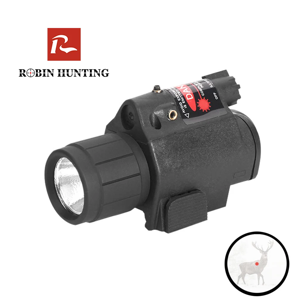 

Robin Hunting Red Laser Sight and LED Flashlight With 20mm Picatinny Rail Mount For Air Gun Hunting Rifle Tactical Scope