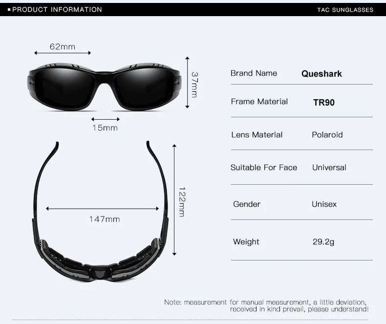 Queshark унисекс Anti-UV400 HD поляризованные велосипедные солнцезащитные очки на открытом воздухе велосипедные очки мотоциклетные очки