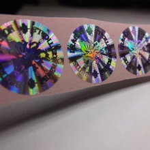 Изготовленная на заказ наклейка с серебристой голограммой этикетки, свободный дизайн и изменение цвета