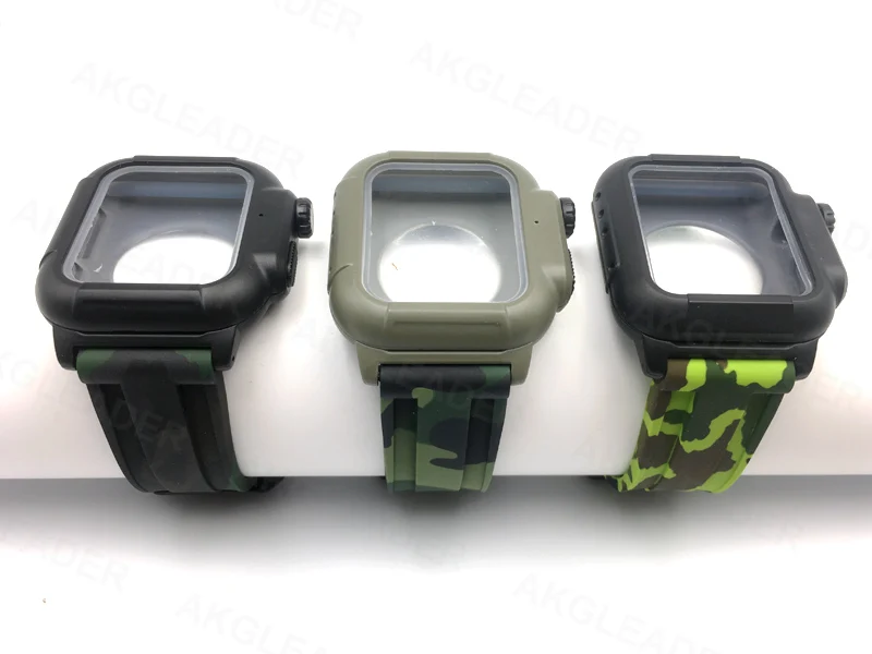 Como Стиль ремешок для наручных часов Apple Watch серии на возраст 2, 3, 4, 5, 40/44 мм мягкий резиновый водонепроницаемый чехол для часов браслет на запястье для подводного плавания чехол для часов для Apple iWatch серии 4 браслет