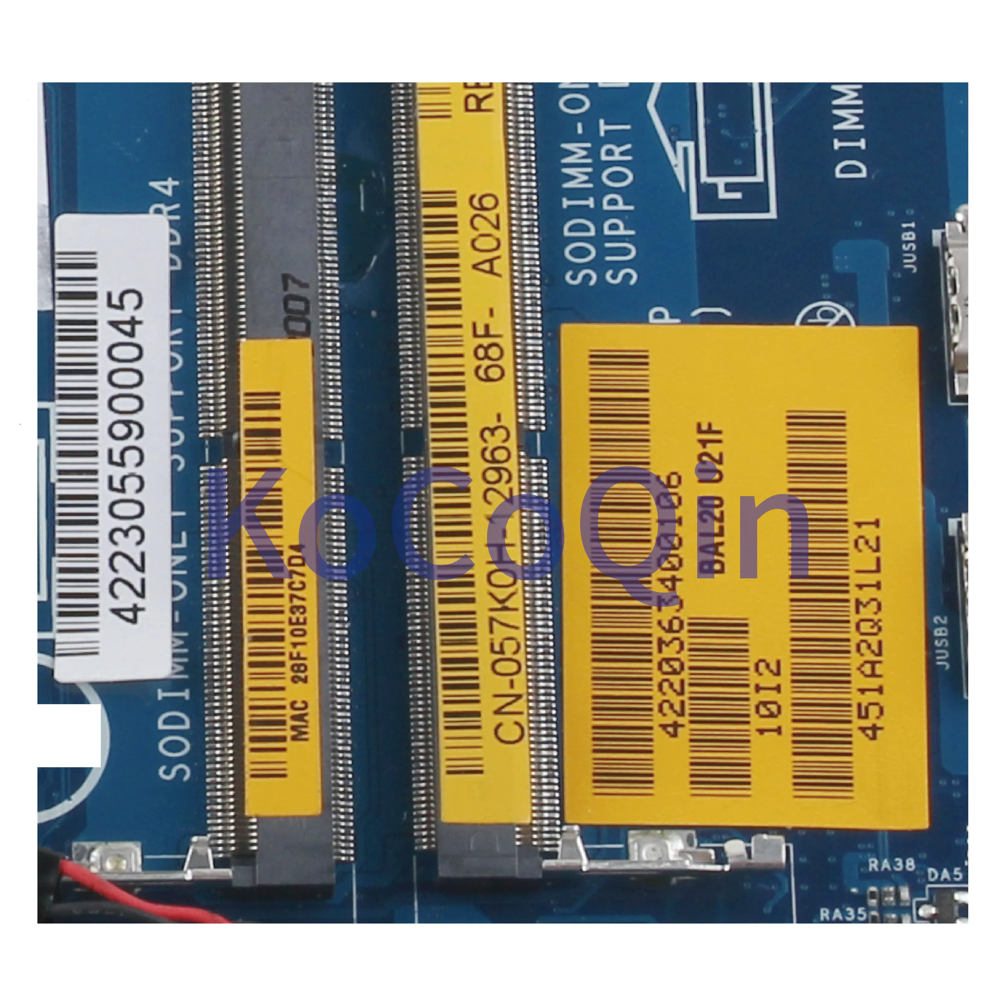  KoCoQin Laptop motherboard For DELL Inspiron 5567 5767 P66F Core I3-7100U Mainboard BAL21 LA-D802P 