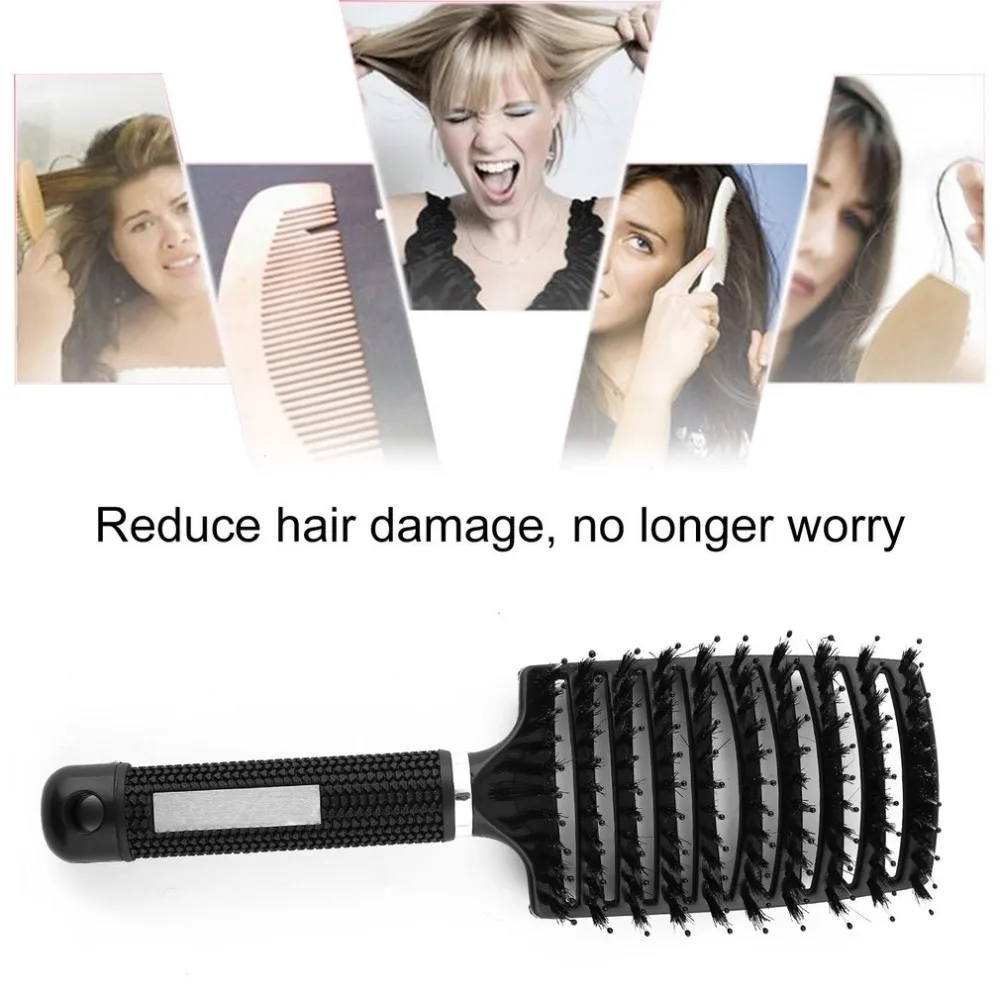 Women Hair Scalp Massage Comb Bristle& Nylon Hairbrush Wet Curly Detangle Hair Brush for Salon Hairdressing Styling Tools