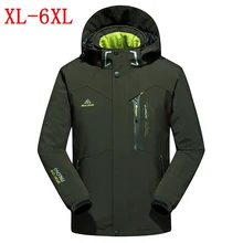 Herbst winter neue jacke männer wasserdicht winddicht warme mantel jacke männer casual softshell verdickung jacke größe XL-4XL5XL6XL