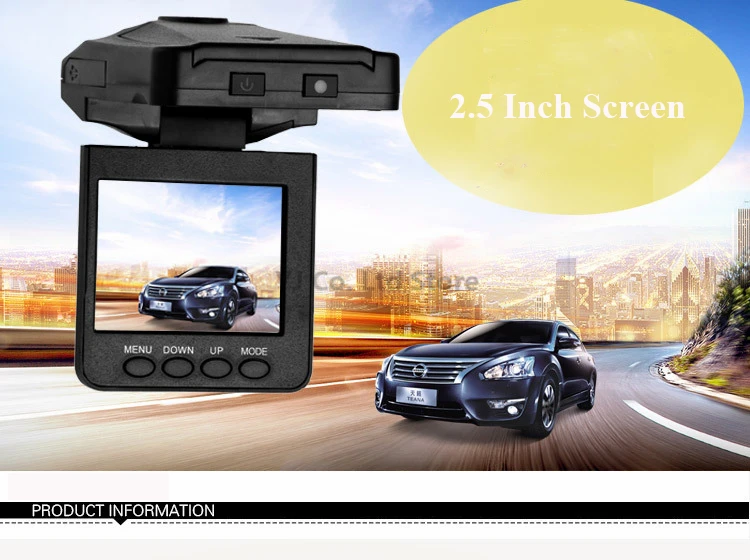 Черный видеорегистратор Full HD 2 5 дюйма Автомобильные видеорегистраторы с шестью