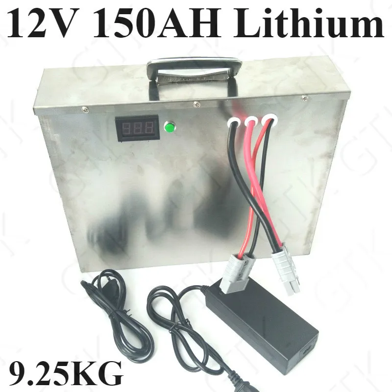 Без обслуживания литиевая батарея 12 V 150AH+ 5А зарядное устройство для электрического трехколесного велосипеда четыре колеса патруля автомобиля трактор рыболовная лодка UPS EPS