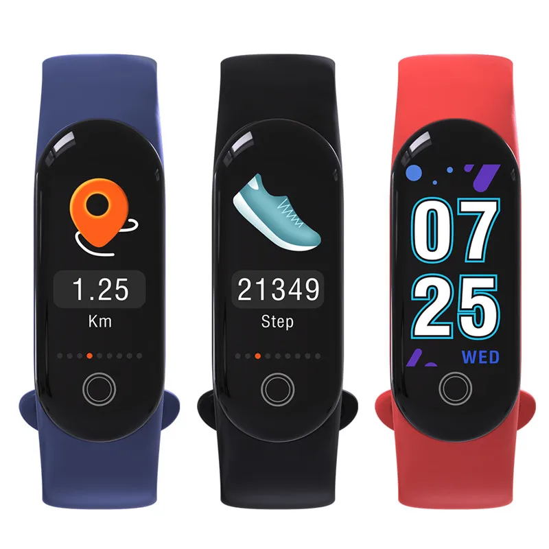 

Outdoor digital step counter pedometer running bracelet calorie tracker fitness watch waterproof LCD bluetooth running bracelet