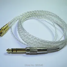 1,5 м, 5 футов, ручная работа, 8 ядер, 4N, OCC, плоская оплетка, посеребренный кабель для наушников, обновленный кабель для HIFIMAN HE-5 HE-6 HE-400 HE-500