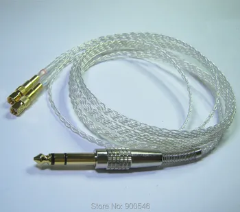 

1.5m 5ft Handmade 8 core 4N OCC Flat braid Silver plated Headphone Cable Upgrade Cable For HIFIMAN HE-5 HE-6 HE-400 HE-500
