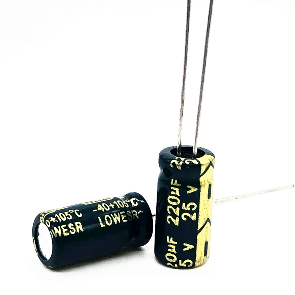 

30pcs/lot 25V 220UF 6*12 high frequency low impedance aluminum electrolytic capacitor 220uf 25v