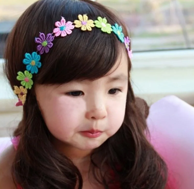 Fashion Cute Children Baby Toddler Girls Candy Color Embroidery Flowers