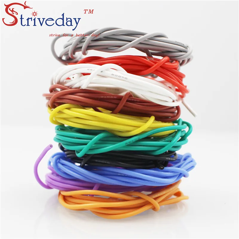 1 м 3,28 фута 28AWG гибкий резиновый силиконовый провод луженая медная линия DIY электронный кабель 10 цветов для выбора от