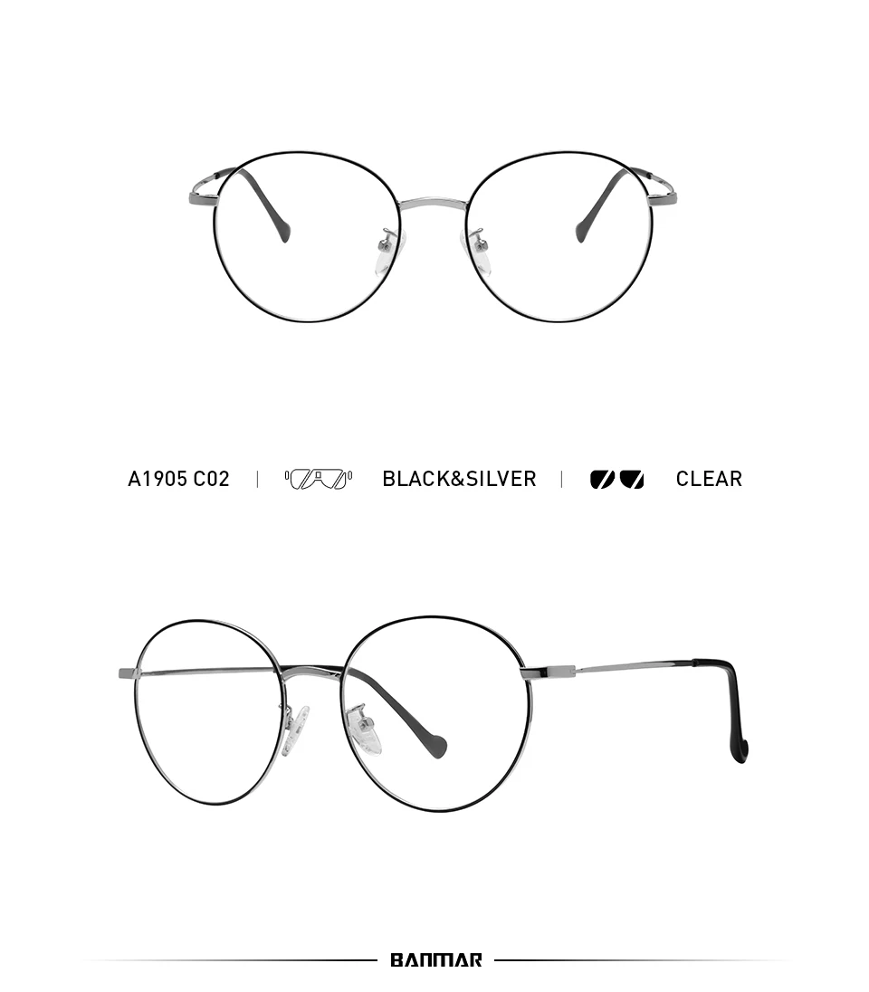 BANMAR, анти-синий светильник, очки для мужчин, сплав, очки для чтения, очки, оправа для очков, оптическая игровая компьютерная оправа, очки для женщин A1905