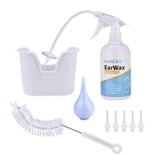 Kit de limpeza de irrigação de ouvido, kit de remoção de cera de ouvido com seringa, removedor de cera para adultos e crianças cuidados com o cuidado
