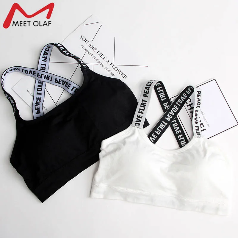 

Women's Sports Underwear Wrap Top Seamless Bra Ring-free Bra Double Cross Alphabet Shoulder Strap Underwaist Ladies Tube Top