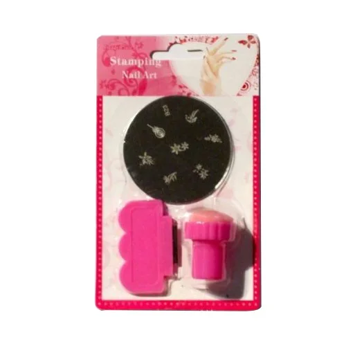 

Nail Art Nail Stamping Image Plate Set - Plate + Stamper + Scraper for Manicure / Pedicure