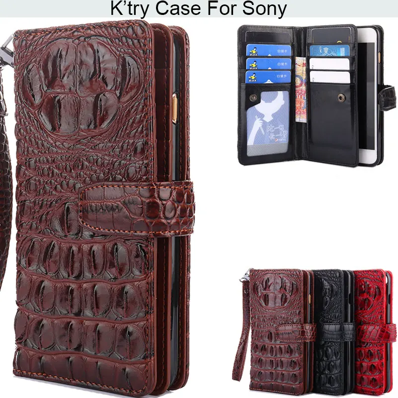 

K'try Alligator Skin Pu Leather Phone Case For Sony Xperia XZ1 L1 L2 XA2 XZ2 Compact Premium