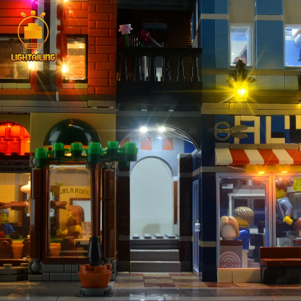 Bloco de Construção Kit para Criador Compatível com 10246 Lightailing Light Cidade Rua Detetive Escritório Iluminação Conjunto 15011 Led up 17 Brinquedos e hobbies
