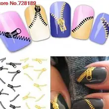 Модный японский стиль, 1 лист, 3D дизайн, милый, сделай сам, водяной знак, на молнии, для ногтей, наклейки для ногтей, Переводные ногти, маникюрные инструменты XF1268