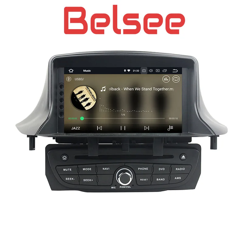 Belsee Android 8,0 2 Din автомагнитола Стерео gps Bluetooth WiFi Авторадио dvd-плеер для Renault Megane MK3 3 Fluence 2009