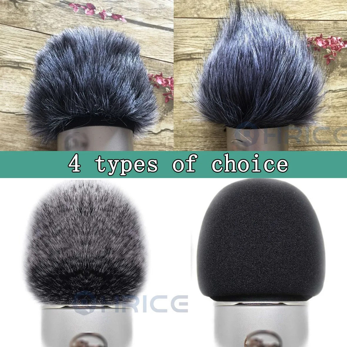 

Artifical fur wind foam cover Microphone Windscreen for Blue Yeti ,Yeti Pro condenser microphones pop filter noise shield sponge
