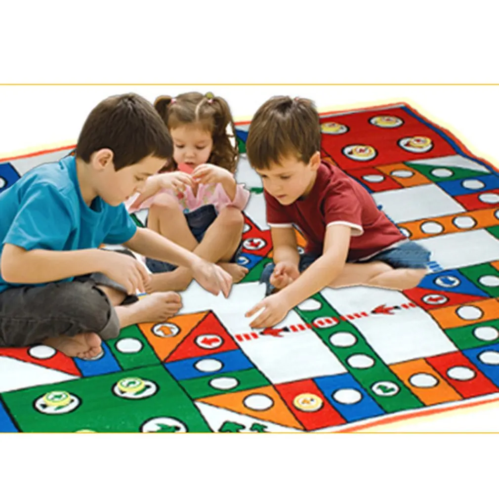 

OCDAY 80cm Flying Chess Game Baby Crawling Play Mats Children Puzzle Pad Kids Soft Floor Game Carpet Toy early educational toys