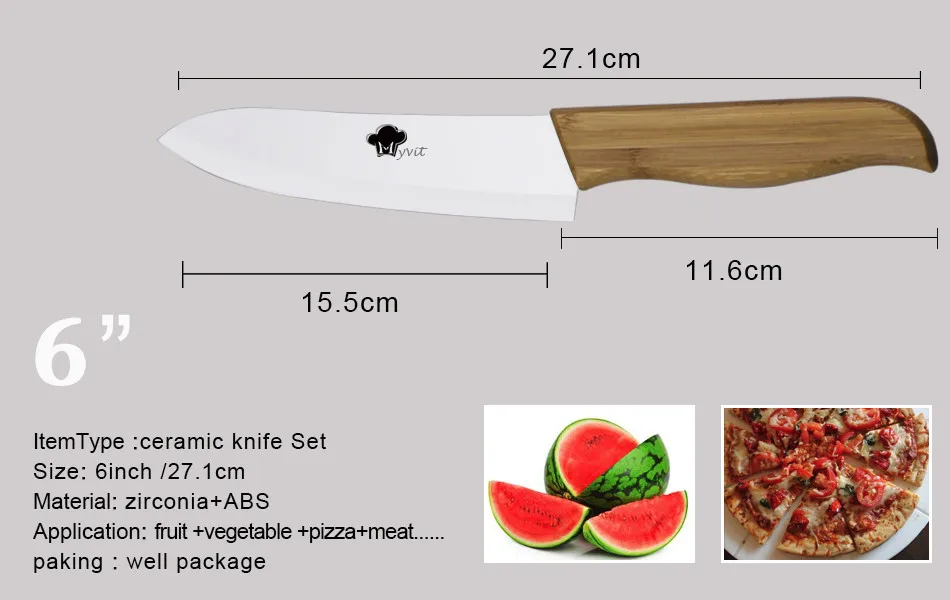 Керамические ножи " 4" " 6" дюймов, набор кухонных ножей с бамбуковой ручкой, белое лезвие+ держатель, инструменты для приготовления пищи, нож для очистки овощей