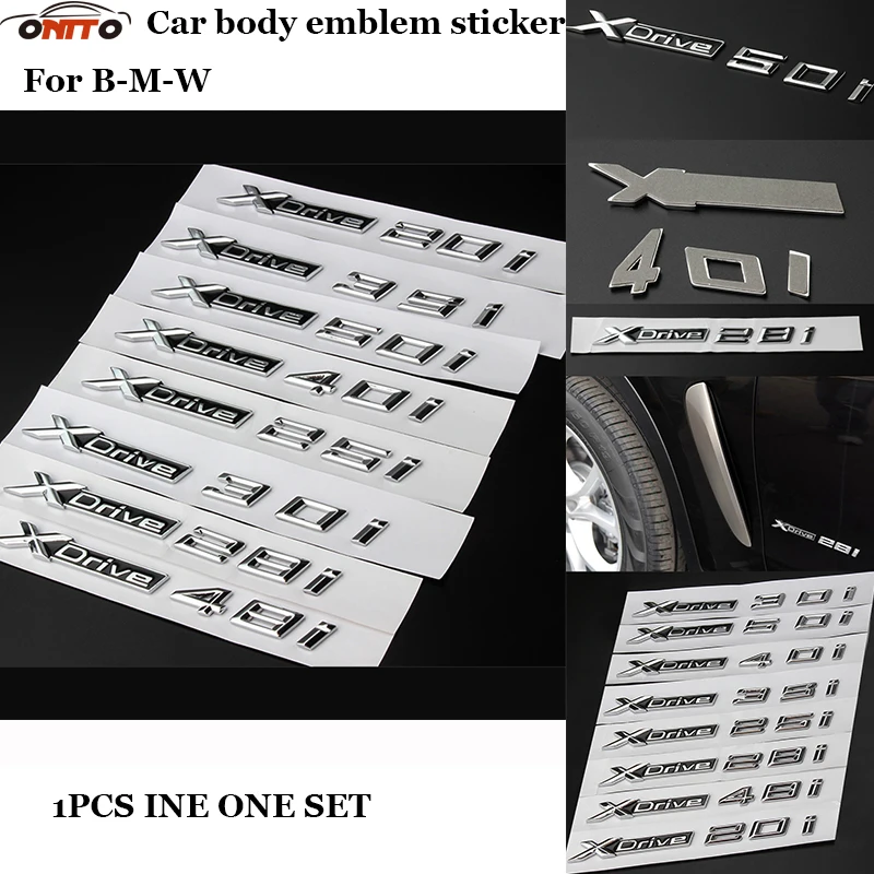 

New Decals Car styling 1pcs 3D For BMW Edrive Sdrive Xdrive 20i 25i 28i 30i 35i 40i 48i 50i Auto Emblem Badge Car Parts Stickers