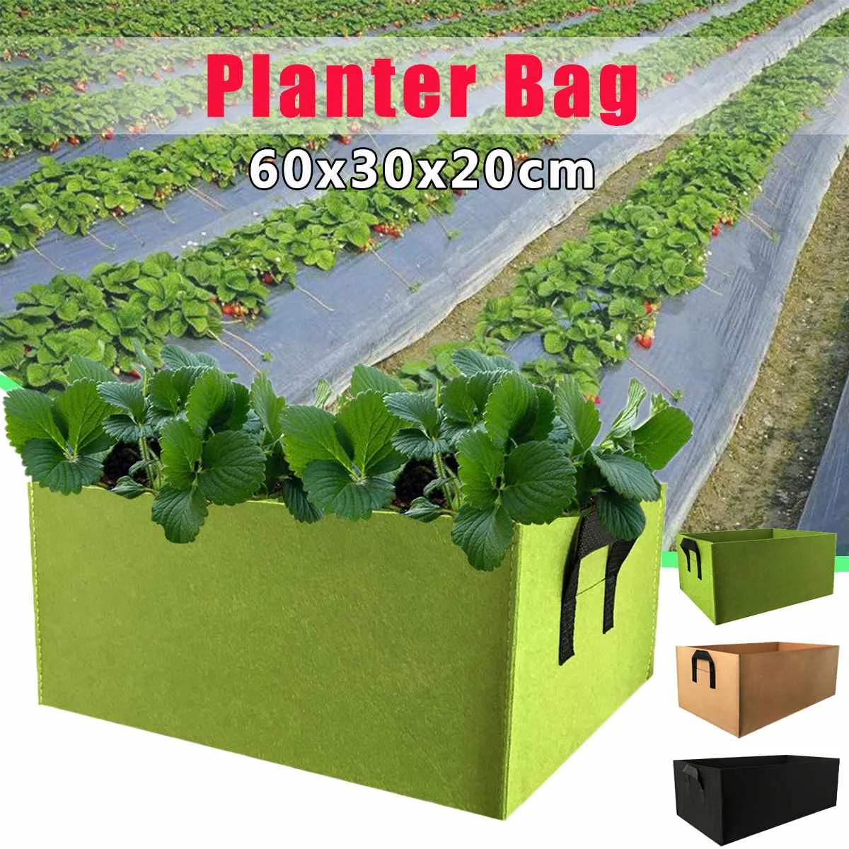 Plant Grow Bag DIY Potato Vegetable Planter Eco-Friendly Non-woven Fabric Tomato Planting Container Garden Pot | Дом и сад