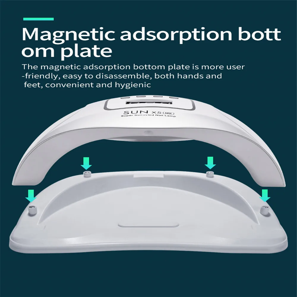 Портативный SUNX5 MAX УФ лампы светодиодный светильник ногтя 120 Вт 45 светодиодный Сушилка для ногтей солнца светильник для маникюра(гель-Маникюр), лампа для сушки
