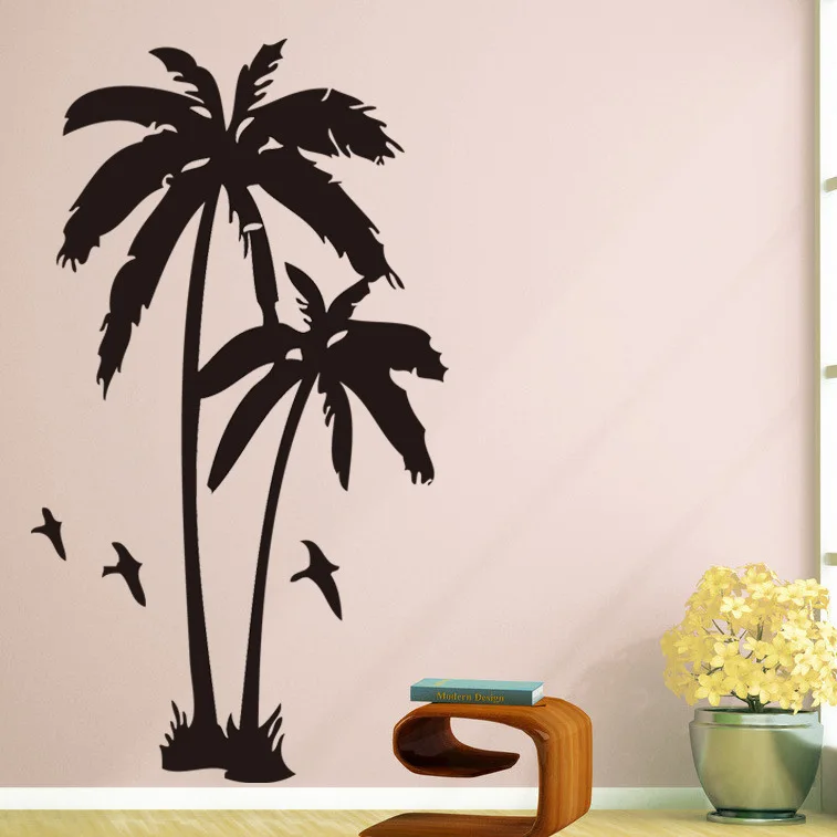 Coconut Palm Vinyl Decal Nature Scene Wall Sticker Home Decorsin Wall