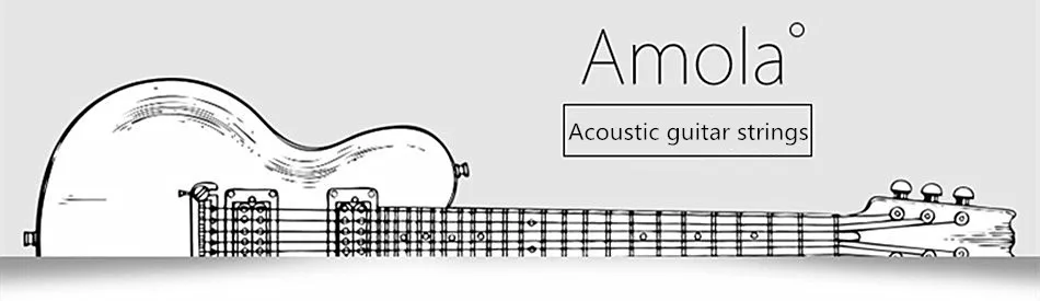Amola. 010-.047 AT100 Струны для акустической гитары струны из фосфористой бронзы для акустических аксессуары для гитары