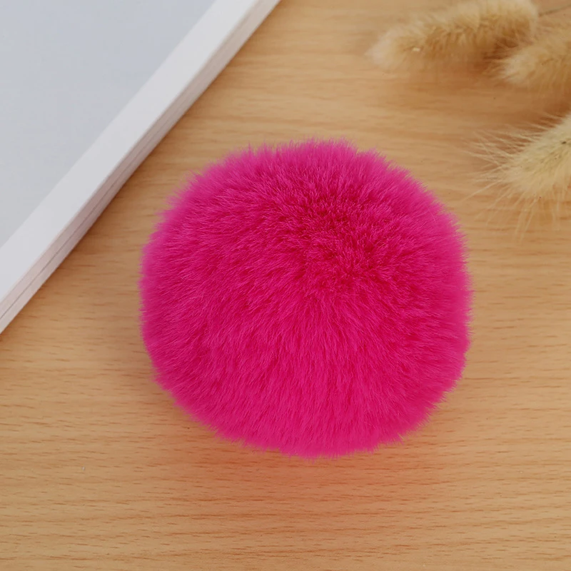 8cm Fur PomPom DIY KeyChain Imitation Rabbit Hair Bulb Bag Pom Ball Key Chain Pendant for Jewelry Gift Accessories | Украшения и