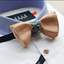 Высококачественные модные вырезанные из дерева бабочка-бабочка мужские и женские свадебные галстуки