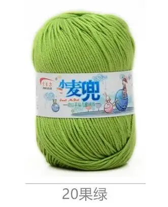 ZENGIA 1pc Knitting Yarn Crochet Thread for Knitting Nanometer Protein Velvet Eco-friendly Soft Yarns for Baby Cloth 50g/Ball - Цвет: 20