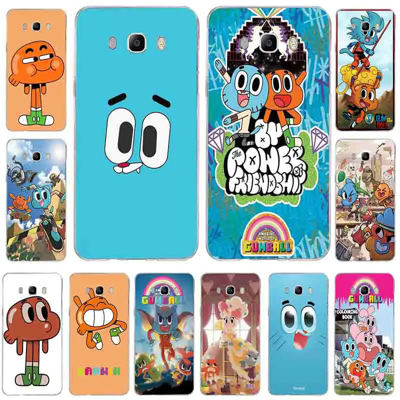 

The Amazing World of Gumball For Samsung Galaxy J1 J2 J3 J5 J7 A3 A5 A7 2016 2017 Coque Bags Silicone Soft Mobile Phone Cases