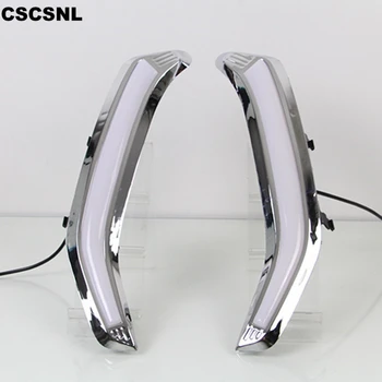 

CSCSNL 1Pair LED DRL Daytime Running Lights Daylight With Turn Yellow Signal For Subaru Forester 2013 2014 2015 2016 2017 2018