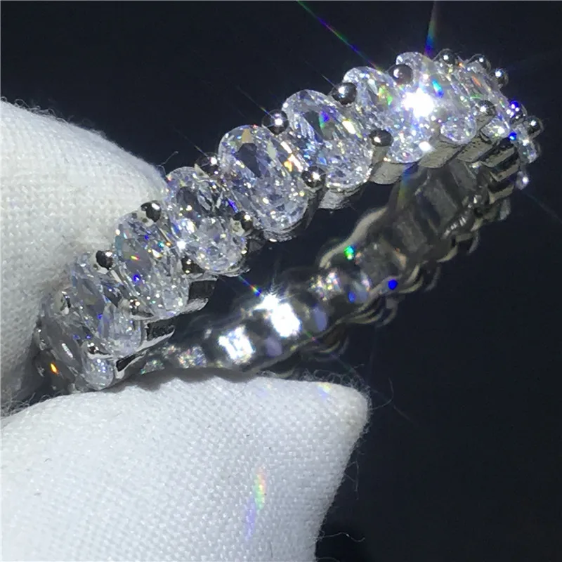 Vecalon, 9 видов стилей, для влюбленных, кольцо на палец, 925 пробы, серебро, AAAAA, циркон, cz, обручальное кольцо, кольцо для женщин, ювелирное изделие - Цвет основного камня: 6